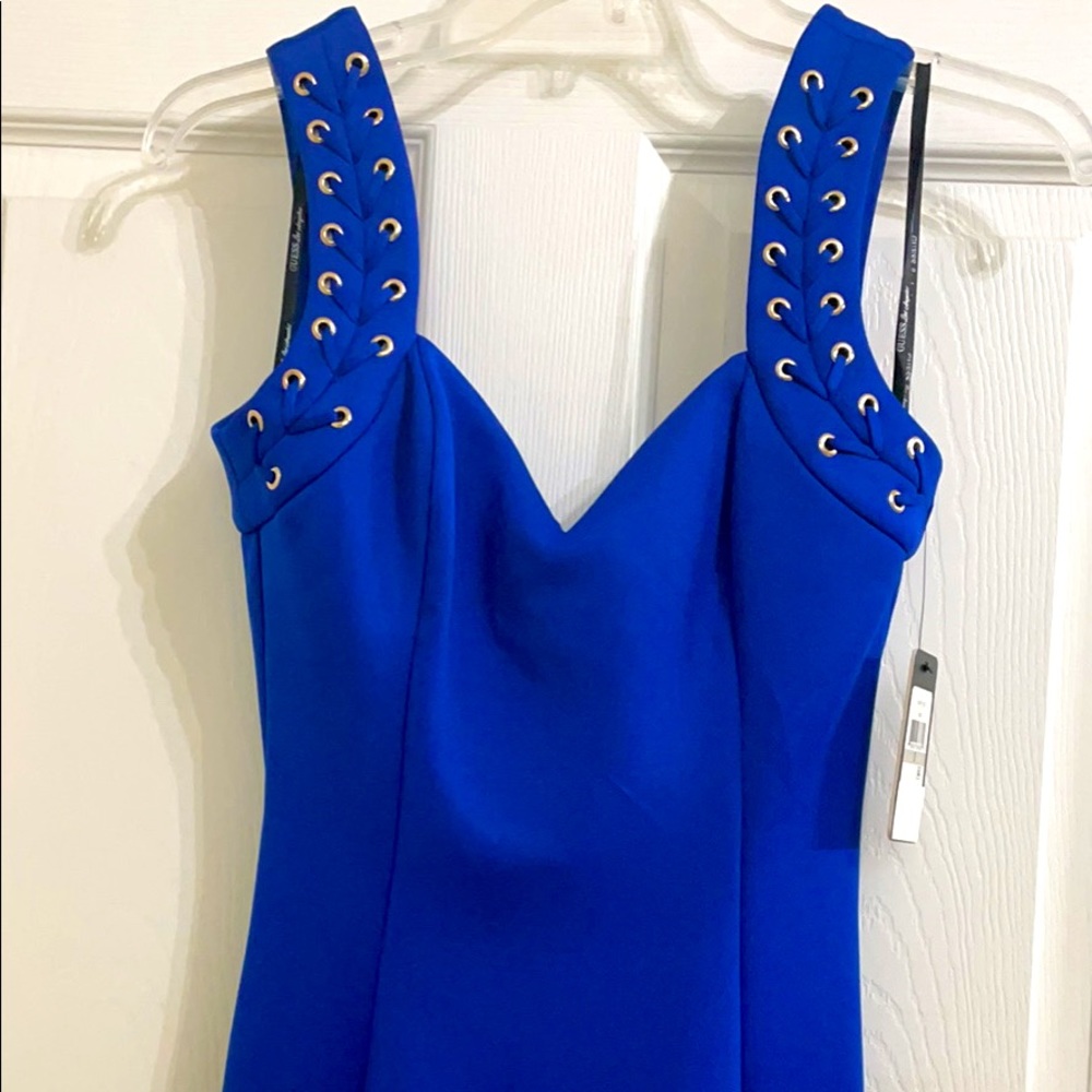 Guess royal blue body-con dress